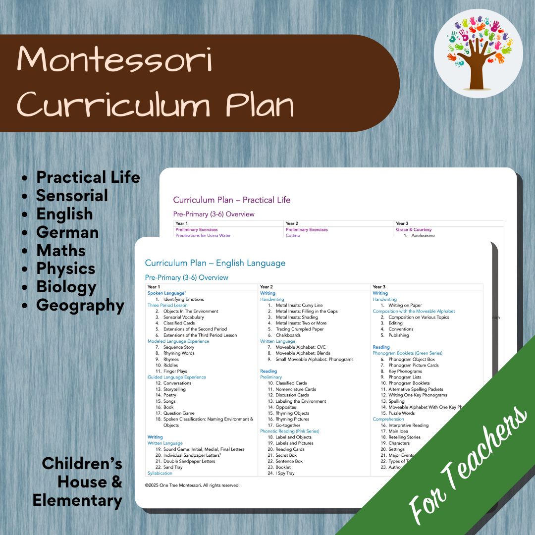 Montessori Curriculum Plan