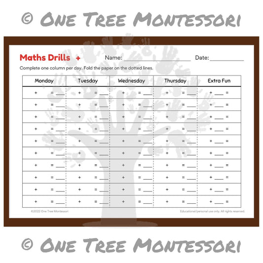 Blank Math Drills (Canva Template) - Free for Subscribers
