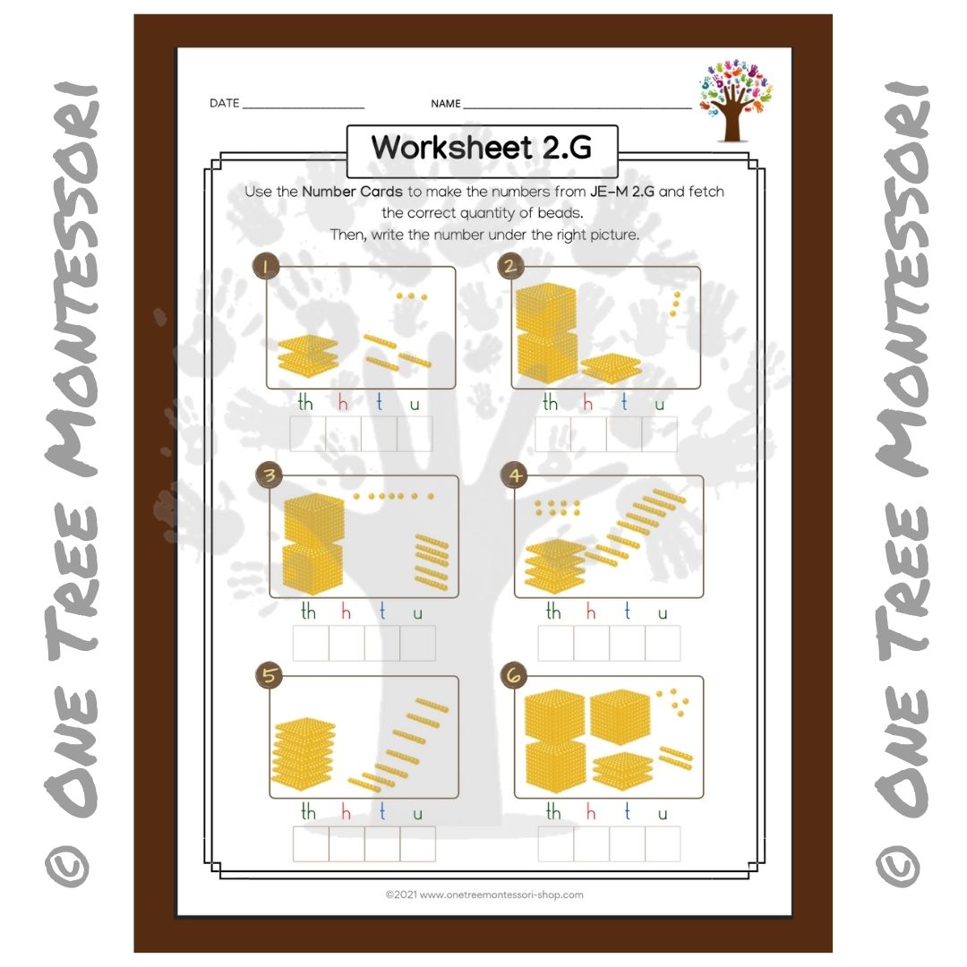 Worksheet for the Golden Beads - Free for Subscribers