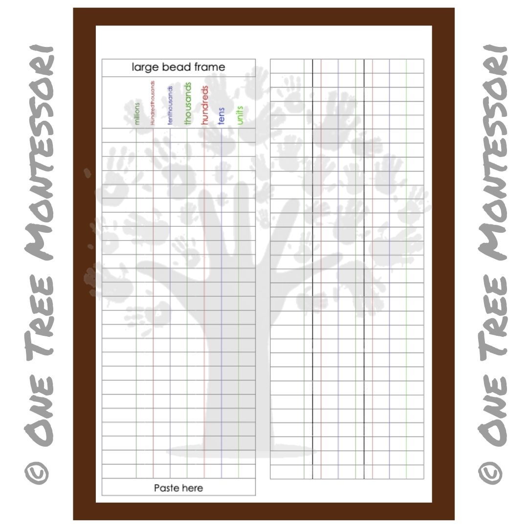 Large Bead Frame Paper - Free for Subscribers