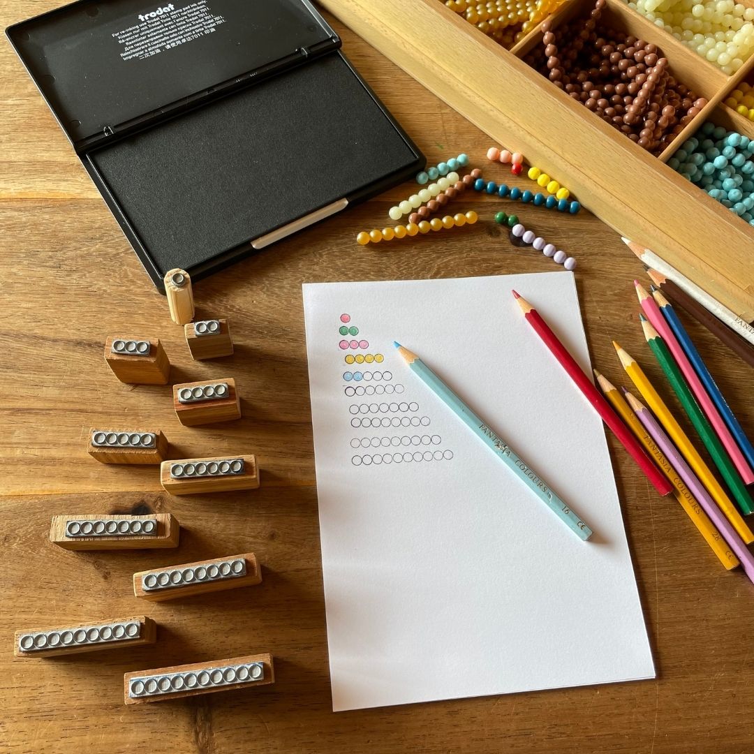 Montessori Bead Bar Stamps
