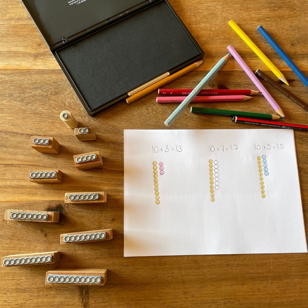 Montessori Bead Bar Stamps