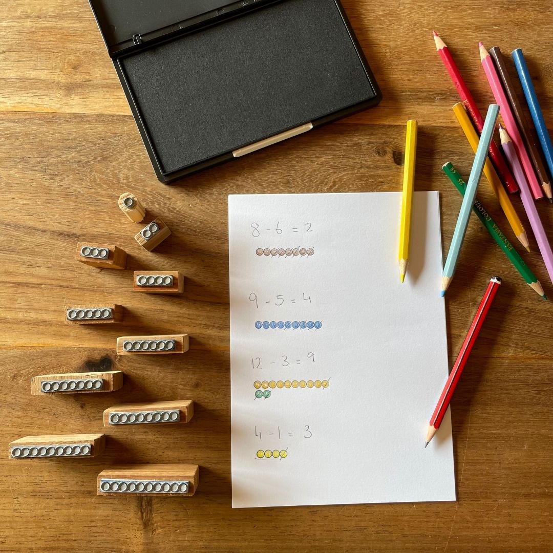 Montessori Bead Bar Stamps