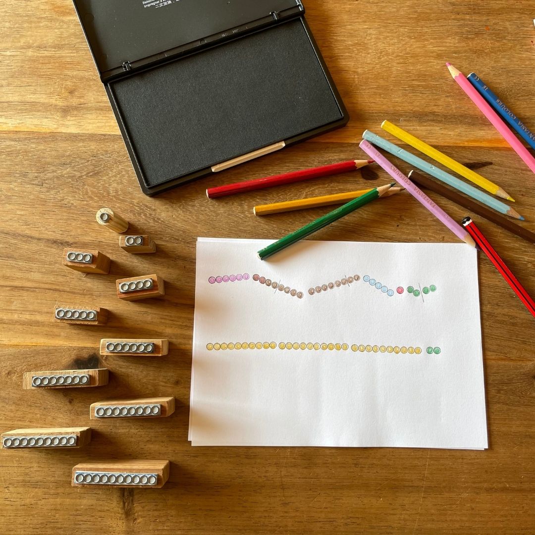 Montessori Bead Bar Stamps