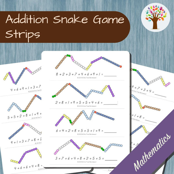 Snake Game Strips – One Tree Montessori Pedagogical Systems